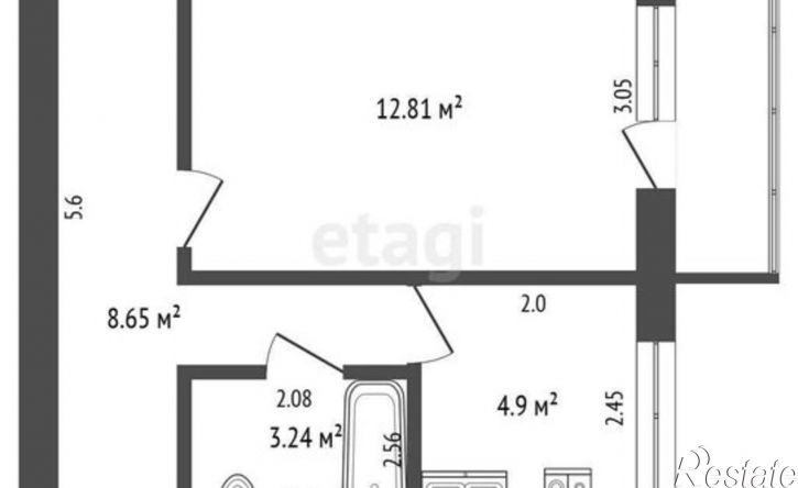 1-комн квартира улица Достовалова, 8,  д. 8