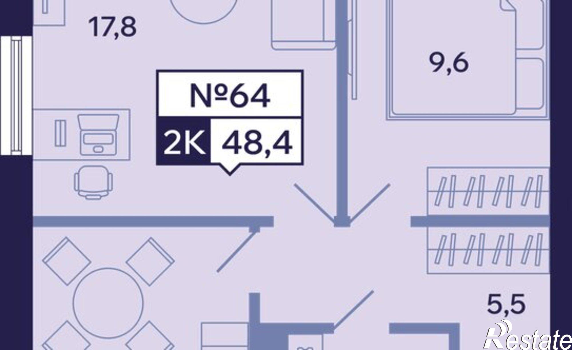 Купить квартиру за 9 994 600 рублей на Республика Саха (Якутия), Якутск, Новопортовская улица