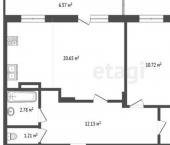 3-комн, 65кв м, этаж 6/9 ул Кузьмина, 18