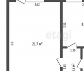 1-комн, 38кв м, этаж 5/5 ул Октябрьская, 27/3